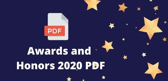 Awards and Honors 2020 PDF