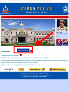Odisha police Apply online