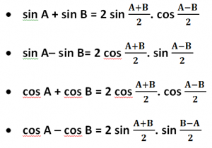 sum to product identities