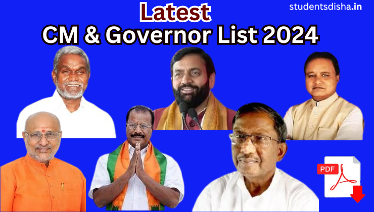 CM and Governor list 2024 PDF