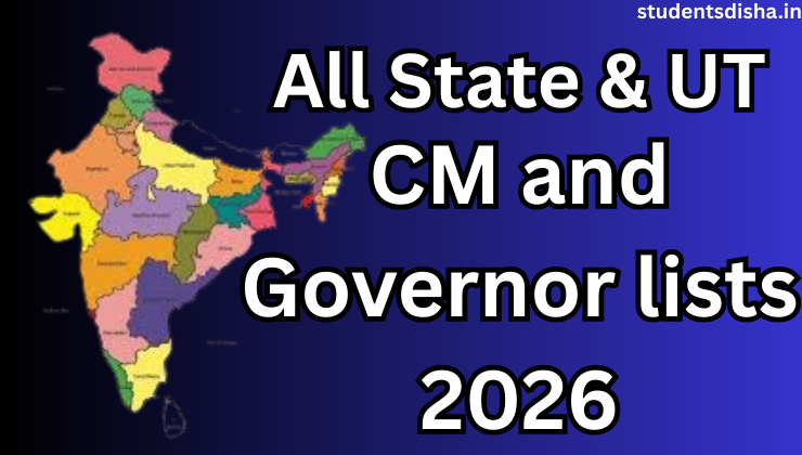 CM and Governor lists 2026