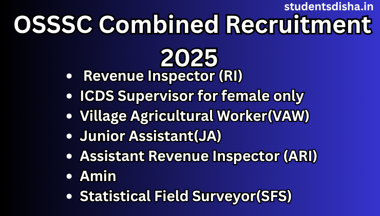 OSSSC Combined Recruitment 2025
